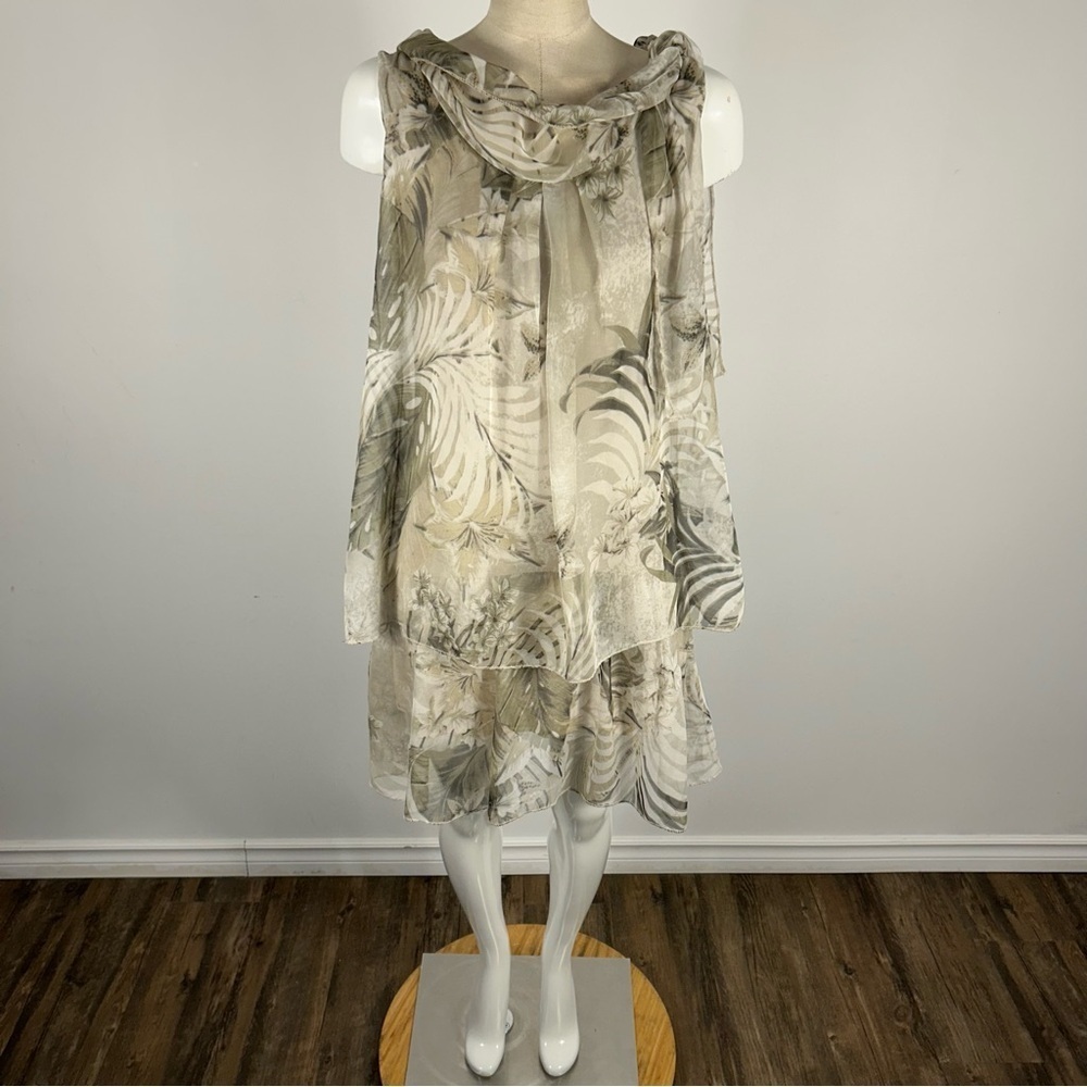 100% Silk Italian Layered Mini Dress ✨ Y2K Fairycore Asymmetrical Hem ❤️